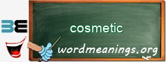 WordMeaning blackboard for cosmetic